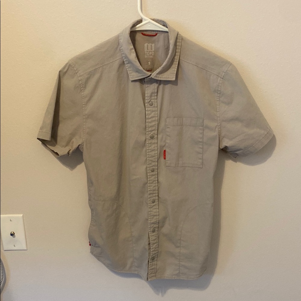 Topo Designs Men's Light Gray Global Shirt
